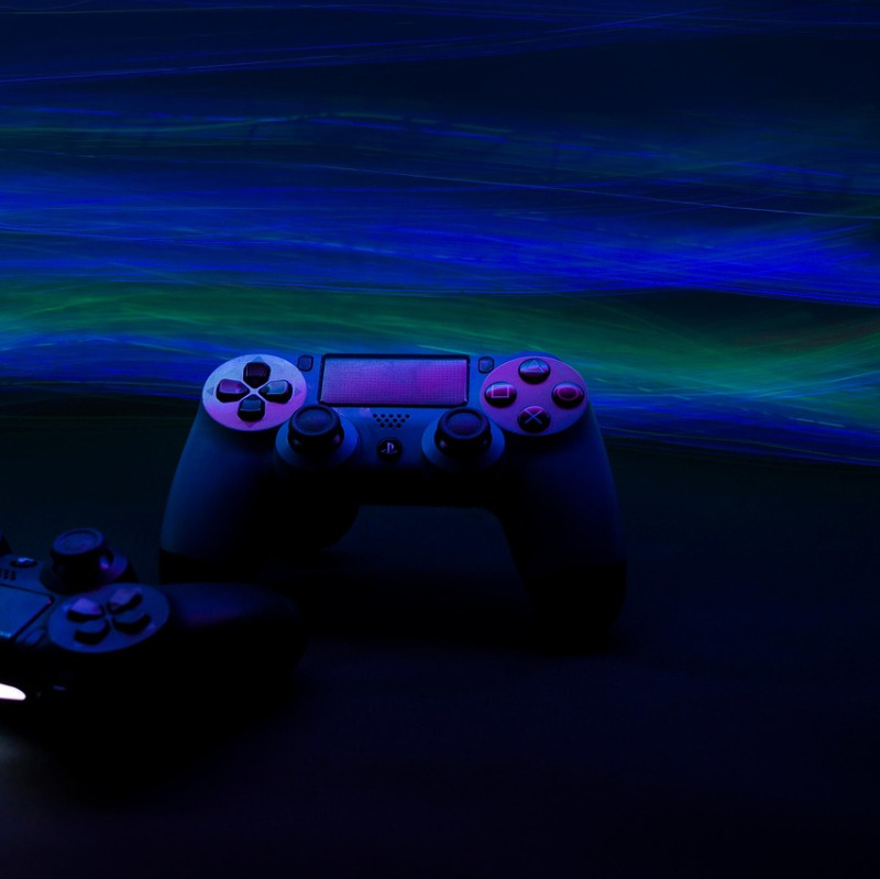 neon game controller sign